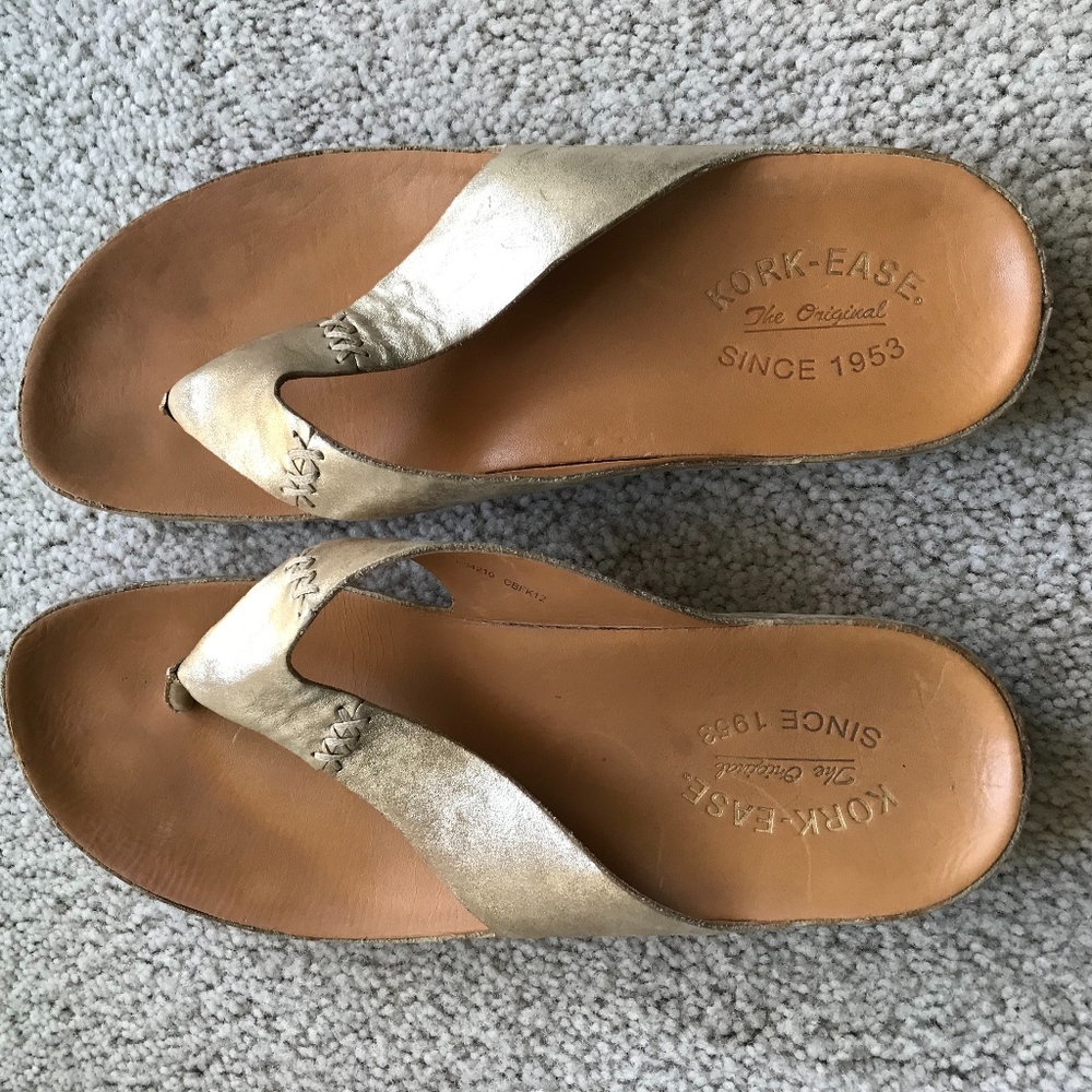 Gold Kork-Ease Rachel Sandals in Oro